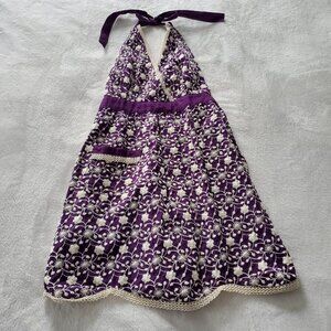 Simply Envogue Embroidered Cotton Apron